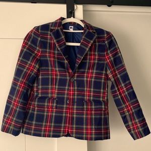 JANIE AND JACK TARTAN PLAID BLAZER